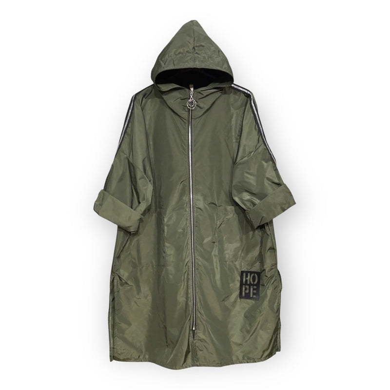 Parka (impermeável) Fina Com Capuz  - Verde