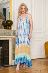 Vestido Comprido Tie-Dye| Azul