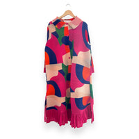 Pleated Wide Dress - Pink 