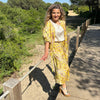 Bella Printed Bomber - Yellow