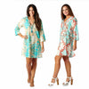 Vestido Curto Corais | Turquesa