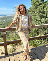 Bella Printed Bomber - Green 