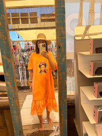 Vestido Frida Kahlo Naranja