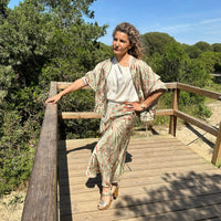 Bella Printed Bomber - Green 