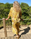 Bella Printed Bomber - Yellow