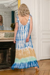 Vestido Comprido Tie-Dye| Azul