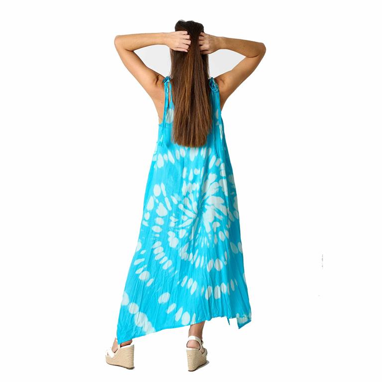 Vestido Largo Tie-Dye | Azul