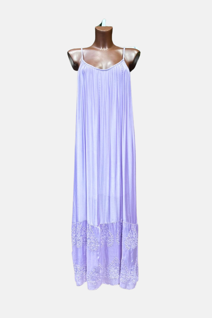 Vestido Bordado Lilás