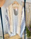 KIMONO LARGO CROCHET BEIGE | MELINA