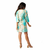 Vestido Curto Corais | Turquesa