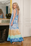 Vestido Comprido Tie-Dye| Azul