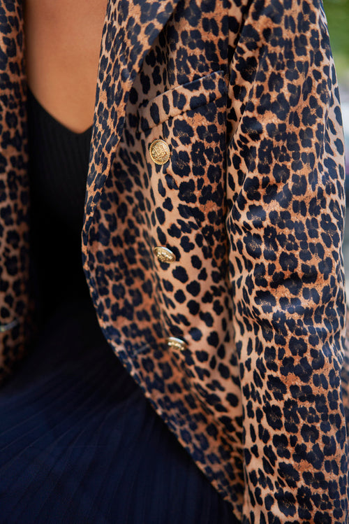 Blazer Veludo Animal print