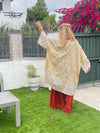 KIMONO LARGO CROCHET BEIGE | MELINA