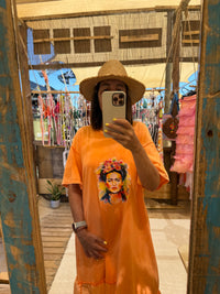 Vestido Frida Kahlo Naranja