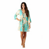 Vestido Curto Corais | Turquesa