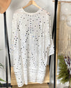 KIMONO LARGO CROCHET BEIGE | MELINA
