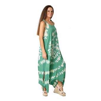 Vestido Largo Tie-Dye | Verde