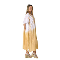 Vestido Kaftan Algodão Bordado | Branco