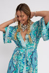 Kimono Seda Bordado | Rosa