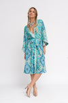 Kimono Seda Bordado | Rosa
