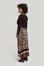 Saia Plissada Animal Print | Leopardo