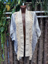 KIMONO LARGO CROCHET BEIGE | MELINA