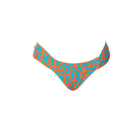 Biquini Leopardo Laranja e Azul