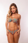 Biquini Leopardo Laranja e Azul