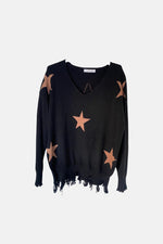 Camisola de Malha Estrelas Camel | Nala