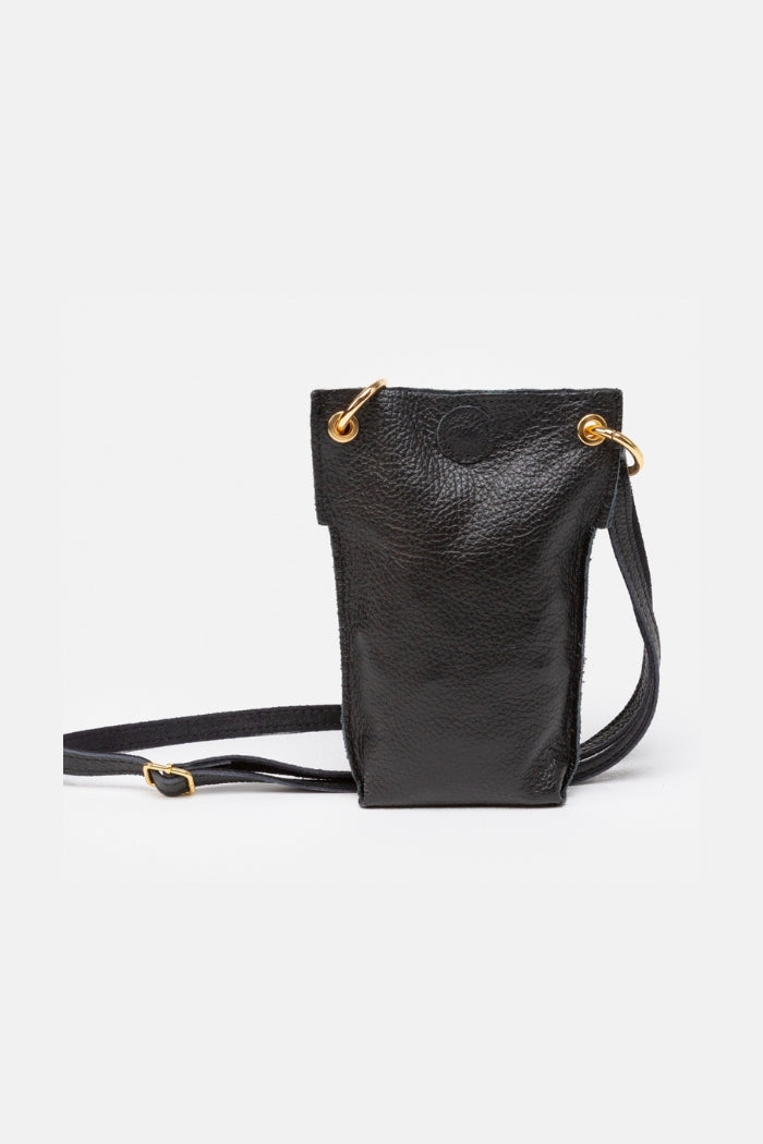 Bolsa de Couro Tiracolo (Preto) | Emma