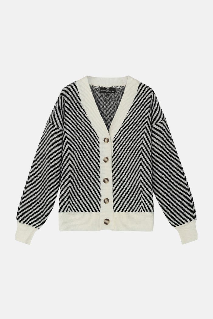 Cardigan de malha | Black & White