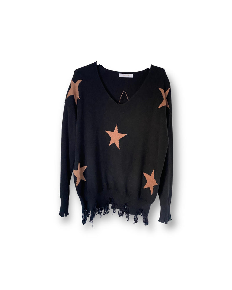 Camisola de Malha Estrelas Camel | Nala