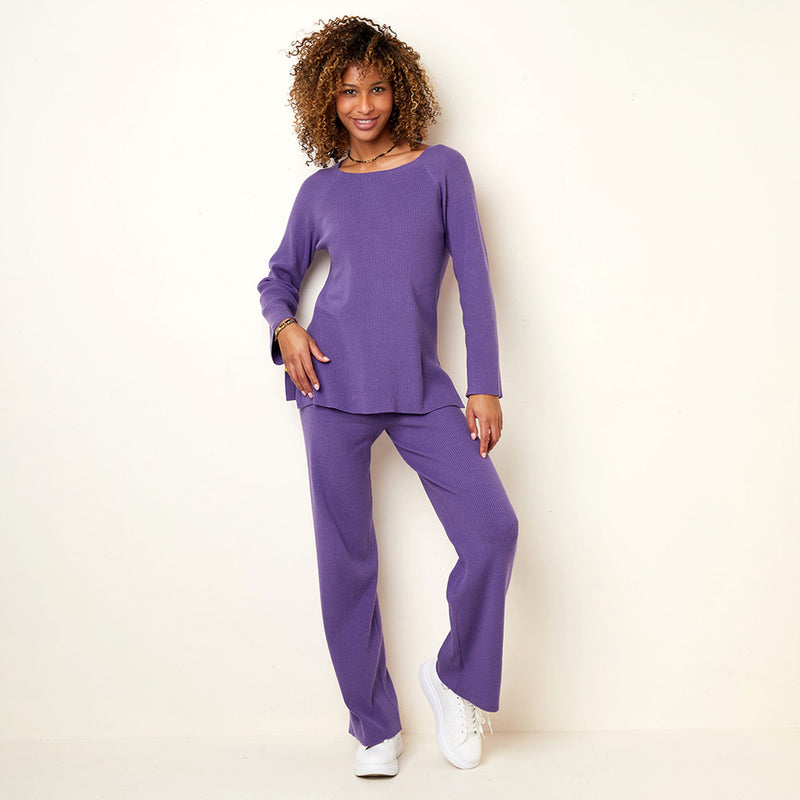 Calças Comfy Malha (Roxo) | Giana