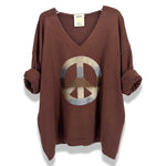 Camisola Malha Peace (Castanho)