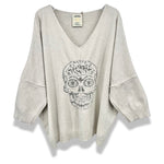 Camisola de Malha Skull (Beige)| Verena