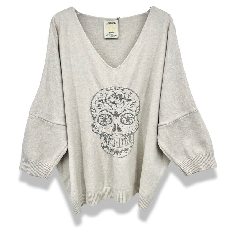 Camisola de Malha Skull (Beige)| Verena