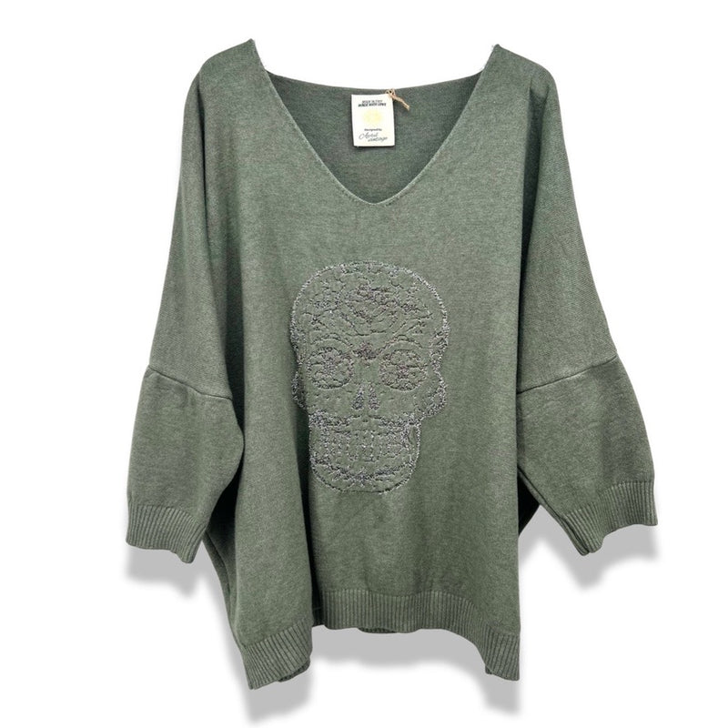 Camisola de Malha Skull (Verde)| Verena