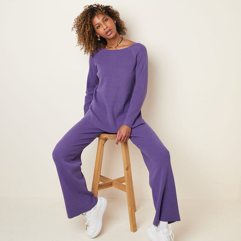 Calças Comfy Malha (Roxo) | Giana