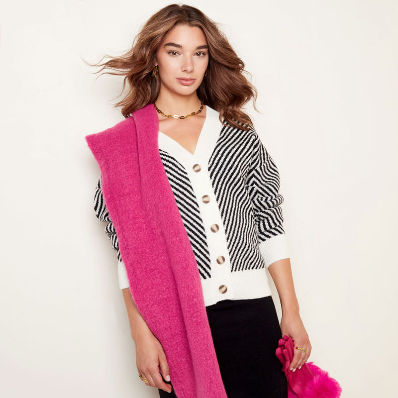 Cardigan de malha | Black & White