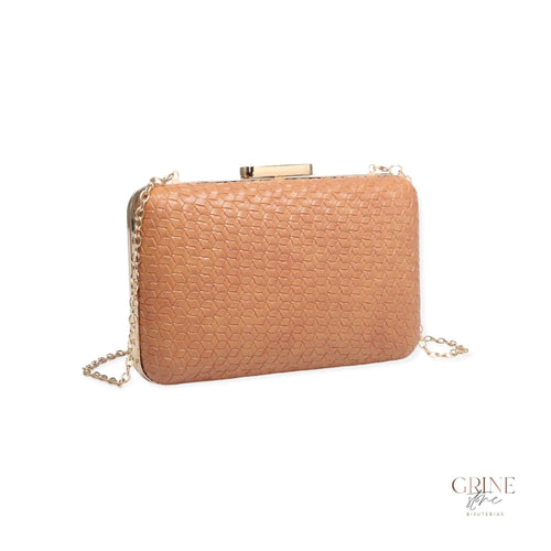 Clutch de Tiracolo, padrão com textura - Grine Store | Bijuterias