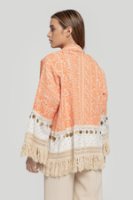 KIMONO LARGO CROCHET BEIGE | MELINA