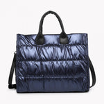 Mala shopper acolchoada - Azul - Grine Store | Bijuterias