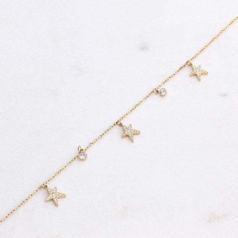 Pulseira de Pé com Estrelas do Mar, aço inoxidável - Grine Store | Bijuterias