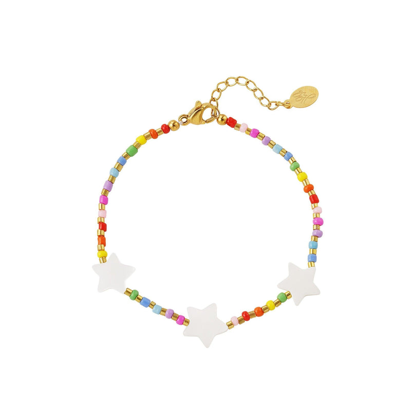 Pulseira rainbow stars,  Aço Inoxidável - Grine Store | Bijuterias