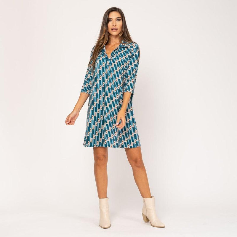 Vestido Curto Retro (azul) | Anne - Grine Store | Bijuterias