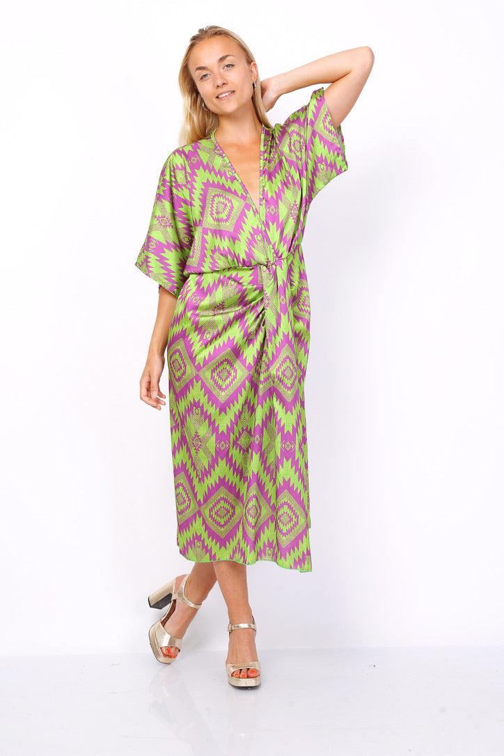 VESTIDO MIDI (VERDE) | GEOMETRIC - Grine Store | Bijuterias